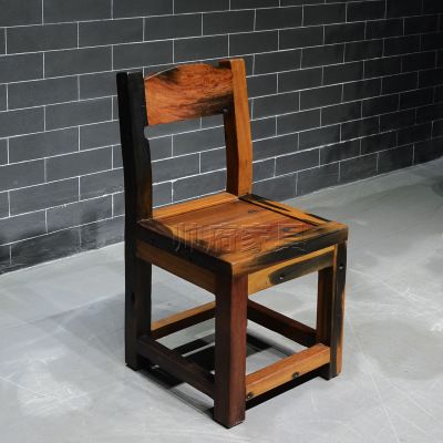 老船木家具艺术仿古简约小椅子原生态实木原木色茶椅坐具厂家直销